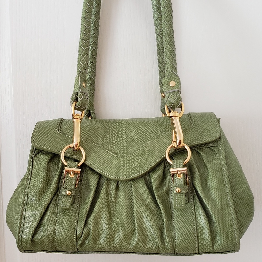 NWOT La Gioe di Toscana Snakeprint Leather Bag